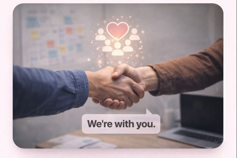 Connected chain links representing long-term digital partnership and collaboration